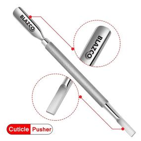 img 1 attached to 💅 Blazco Cuticle Pusher & Cutter - Premium Stainless Steel Tool for Manicure and Pedicure - Durable Cuticle Remover for Finger and Toe Nails - Perfect Nail Pusher for Professional Results