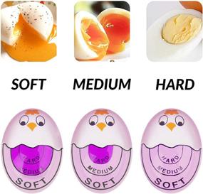 img 3 attached to 🥚 Enhanced SOUSEE Egg Timer: Color-Changing Indicator for Soft and Hard Boiled Eggs (2 Pack, Purple, BPA Free)