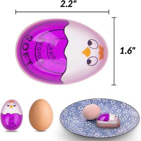 img 2 attached to 🥚 Enhanced SOUSEE Egg Timer: Color-Changing Indicator for Soft and Hard Boiled Eggs (2 Pack, Purple, BPA Free)