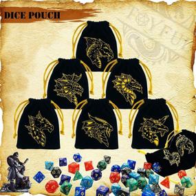 img 1 attached to 🎲 Polyhedral Rolling Drawstring for Dungeons & Dragons