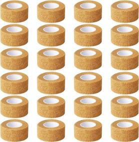 img 4 attached to 24-Pack Sansheng Self Adhesive Bandage: Elastic Cohesive Wrap for Wrist, Ankle, Hand and More