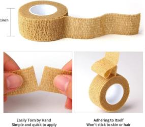 img 3 attached to 24-Pack Sansheng Self Adhesive Bandage: Elastic Cohesive Wrap for Wrist, Ankle, Hand and More