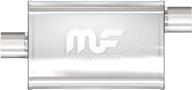 🚗 magnaflow 11366 performance muffler: 4in x 9in oval straight-through design - satin finish logo