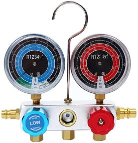 img 1 attached to 🌡️ Ultimate A/C Diagnostic Manifold Gauge Kit for R1234YF Refrigerant