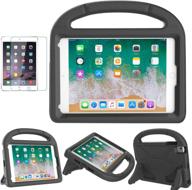 📱 moxotek ipad mini kids case - durable shockproof handle stand cover with screen protector (black) logo