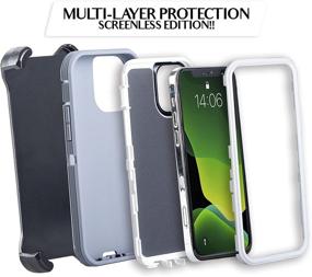 img 3 attached to 🐢 WallSkiN Turtle Series Shockproof Case for iPhone 12 Pro/12 (6.1”), Military Grade Protective Cover with Heavy Duty Bumper Protection, Rugged Drop Proof Design, Kickstand & Holster - Freedom+