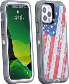 img 2 attached to 🐢 WallSkiN Turtle Series Shockproof Case for iPhone 12 Pro/12 (6.1”), Military Grade Protective Cover with Heavy Duty Bumper Protection, Rugged Drop Proof Design, Kickstand & Holster - Freedom+