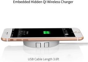 img 2 attached to 💡 HEHEDA DIY Embedded Hidden Wireless Charger: Fast QI Charging Station for iPhone12/11/11Pro (Desktop Thickness < 0.3 inches)