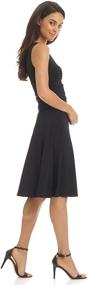 img 2 attached to Flattering Rekucci Women's Sleeveless Fit-and-Flare 👗 Tummy Control Dress for a Slim Silhouette