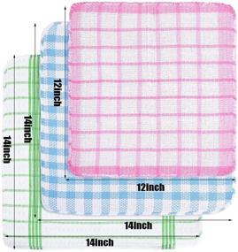 img 3 attached to Patelai 12-Piece Kitchen Dish Cloths: Absorbent, Washable Cleaning Cloths for Dishes and Glass