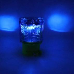 img 1 attached to 🚦 Aolyty Solar Strobe Warning Light 360° Ultra Bright, Waterproof IP48 - Ideal for Construction Traffic Dock Marine Wireless Light Control Flashing (Blue)