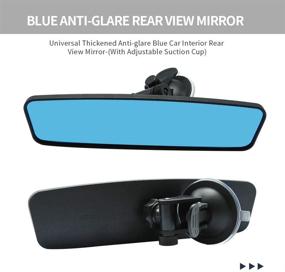 img 1 attached to Adjustable Rear View Mirror for Car Seat Child Safety - Universal Fit for Cars, Trucks, SUVs (Blue)