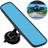 adjustable rear view mirror for car seat child safety - universal fit for cars, trucks, suvs (blue) logo