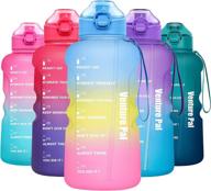 venture pal 1.5 gallon water bottle with straw and drink-time markers, motivational 💧 large water jug with time marker ensures sufficient hydration for home, office, and gym логотип