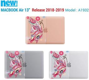 img 2 attached to 🦋 IBENZER MacBook Air 13 Inch Case 2021 2019 2018 New Version A1932, A2179, Hard Shell Case Cover for Apple MacBook Air 13 Retina with Touch ID, Butterfly Design, MMA-T13BTF