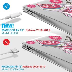 img 1 attached to 🦋 IBENZER MacBook Air 13 Inch Case 2021 2019 2018 New Version A1932, A2179, Hard Shell Case Cover for Apple MacBook Air 13 Retina with Touch ID, Butterfly Design, MMA-T13BTF