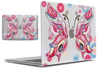 🦋 ibenzer macbook air 13 inch case 2021 2019 2018 new version a1932, a2179, hard shell case cover for apple macbook air 13 retina with touch id, butterfly design, mma-t13btf logo