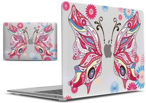 img 4 attached to 🦋 IBENZER MacBook Air 13 Inch Case 2021 2019 2018 New Version A1932, A2179, Hard Shell Case Cover for Apple MacBook Air 13 Retina with Touch ID, Butterfly Design, MMA-T13BTF