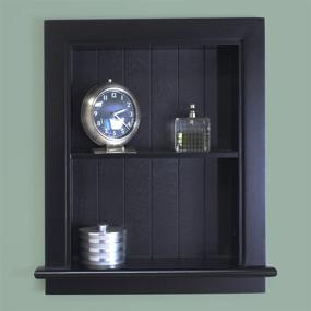 img 1 attached to 🏺 Black Beadboard Back Recessed Aiden Wall Niche - 14x18 inches by Fox Hollow Furnishings