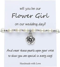 img 4 attached to IEFSHINY Flower Bracelet Wedding Proposal