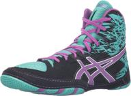 чёрная орхидея бирюзовые борцовки asics логотип