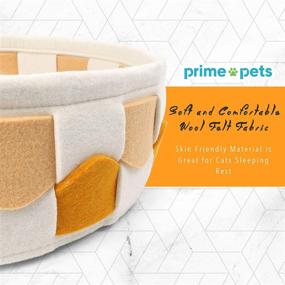 img 2 attached to 🐱 PrimePets Round Cat Beds: Reversible, Waterproof, and Foldable for Indoor Cats and Small Breed Pets