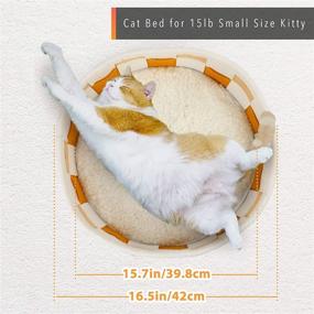 img 1 attached to 🐱 PrimePets Round Cat Beds: Reversible, Waterproof, and Foldable for Indoor Cats and Small Breed Pets