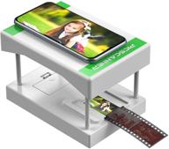 📸 rybozen mobile film and slide scanner - convert 35mm slides & negatives to digital jpeg photos with smartphone camera, led lighted viewing, foldable design logo