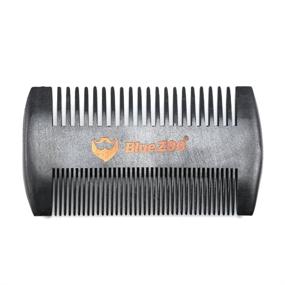 img 2 attached to 🧔 BlueZOO Pear Wood Beard Comb for Men - Antistatic Fine & Coarse Teeth - Includes PU Leather Case - Ideal for Head Hair, Beard, and Mustache