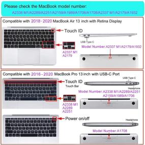 img 2 attached to MOSISO Case Compatible With MacBook Air 13 2021-2018 A2337 M1 A2179 A1932 Laptop Accessories