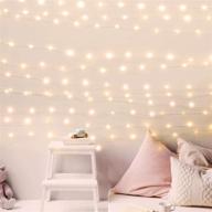 66ft 200 led fairy lights, waterproof warm white starry string lights on copper wire, ul adaptor included, for indoor outdoor christmas decorations, patio wedding garden логотип