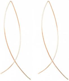 img 4 attached to 💫 Stylish Olbye Gold Hoop Earrings: Minimal Charm Jewelry for Women and Girls