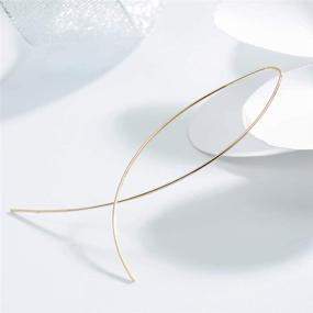 img 1 attached to 💫 Stylish Olbye Gold Hoop Earrings: Minimal Charm Jewelry for Women and Girls