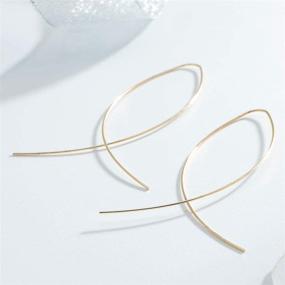 img 2 attached to 💫 Stylish Olbye Gold Hoop Earrings: Minimal Charm Jewelry for Women and Girls