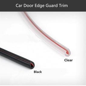 img 3 attached to 🚗 SJ 16 футов (5 м) защита края двери автомобиля Clear Trim | Резиновая защитная полоса для краев автомобиля
