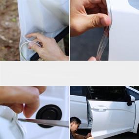 img 2 attached to 🚗 SJ 16Ft (5M) Car Door Edge Guard Clear Trim | Rubber Seal Protector Strip for Car Edges