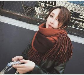 img 1 attached to 🌟 Trendy and Luxurious MIWORM Tassel Fashion Oversized Cashmere Women's Accessories: Elevate Your Style!