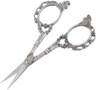 justfund european vintage retro style precision straight sewing scissors antique for needle work (silver) logo
