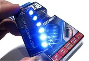 img 4 attached to 🚗 Sunnytech 1шт Солнечная автомобильная сигнализация GSPX D141: 6LED мигающий сигнал против угона в синем цвете - Надежная защита