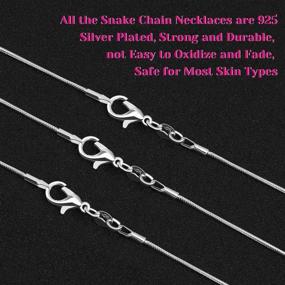 img 1 attached to Pack of 25 Bulk Silver Snake Chain Necklace for Jewelry Making - Paxcoo Necklace Chain, 1.2mm x 24 inches