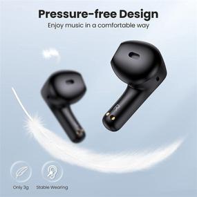 img 1 attached to 🎧 Bluetooth Earbuds - Wireless Stereo Earbuds with Noise Cancelling, 24H Playtime, Bluetooth 5.0 Headphones, Waterproof and Touch Control, Hands-Free Headset with Mic - Includes Charging Case