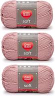 🧶 soft yarn by red heart - rose blush shade, model e728-9770 logo