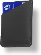 leather card holder modern carry men's accessories logo