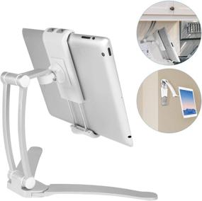 img 4 attached to 📱 Macally 2-in-1 Kitchen Tablet Stand & iPad Wall Mount: Enjoy Easy Recipe Reading and Multitasking on Your Countertop or Office Desk