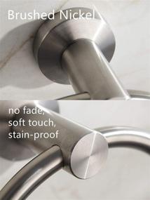 img 2 attached to 🛁 Stylish Brushed Nickel Towel Ring: Stainless Steel Round Holder for Bathroom Hand Towels