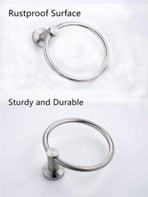 img 1 attached to 🛁 Stylish Brushed Nickel Towel Ring: Stainless Steel Round Holder for Bathroom Hand Towels