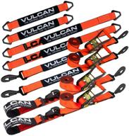 proseries vulcan ultimate axle tie down kit - includes (2) 22-inch axle straps, (2) 36-inch axle straps, (2) 96-inch snap hook ratchet straps, and (2) 112-inch axle tie down combination straps logo