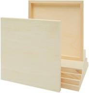 🖼️ versatile 12x12 wood panel boards: ideal for painting, crafts, acrylics (6 pack) logo