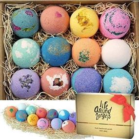 img 2 attached to 🛀 LifeAround2Angels Bath Bomb Gift Set - 12 USA-Made Fizzies with Shea & Coco Butter to Moisturize Dry Skin, Ideal for Bubble Baths & Spa Treatments. Handmade Birthday & Mother's Day Gift Idea for Her/Him, Wife, Girlfriend