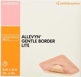 img 2 attached to 🩹 Smith & Nephew Allevyn Gentle Border Lite Foam Dressing 2x2 Inch - Sterile Adhesive Square (Box of 10) #66800833